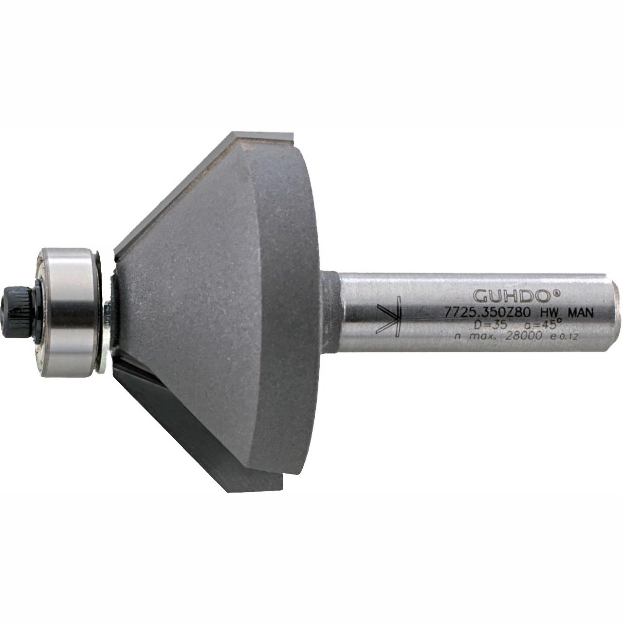 GUHDO HW-Fasefräser D35 l18 45 Grad Z2 S8