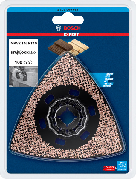 BOSCH EXPERT Sanding Plate MAVZ 116 RT10 Blatt für Multifunktionswerkzeuge, 116 mm BOSCH EXPERT Sanding Plate MAVZ 116 RT10 Blatt für Multifunktionswerkzeuge, 116 mm