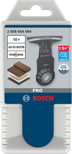 BOSCH PRO AII 65 BSPIB Blatt für Multifunktionswerkzeuge, 65 x 40 mm, 10-tlg. BOSCH PRO AII 65 BSPIB Blatt für Multifunktionswerkzeuge, 65 x 40 mm, 10-tlg.
