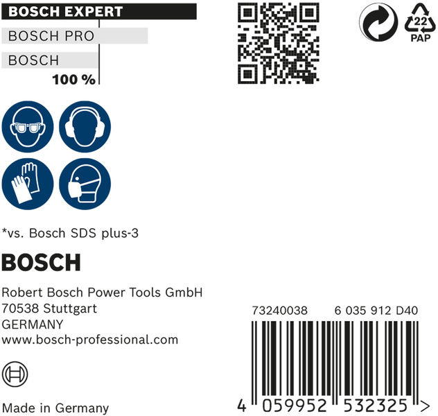 BOSCH EXPERT SDS plus-7X Hammerbohrer, 6 x 50 x 115 mm, 10er-Pack