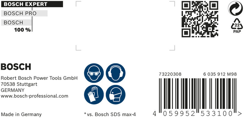 BOSCH EXPERT SDS max-8X Hammerbohrer, 22 x 800 x 920 mm BOSCH EXPERT SDS max-8X Hammerbohrer, 22 x 800 x 920 mm