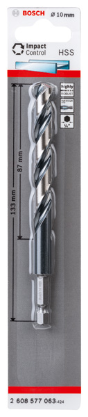 BOSCH HSS Spiralbohrer mit Sechskantschaft 10,0 mm BOSCH HSS Spiralbohrer mit Sechskantschaft 10,0 mm
