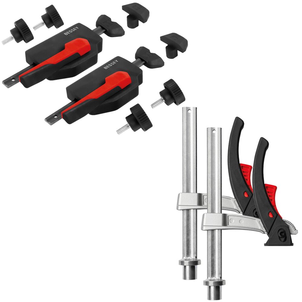 BESSEY Spannwerkzeug-Set zum Arbeiten auf dem Tisch MFT-A