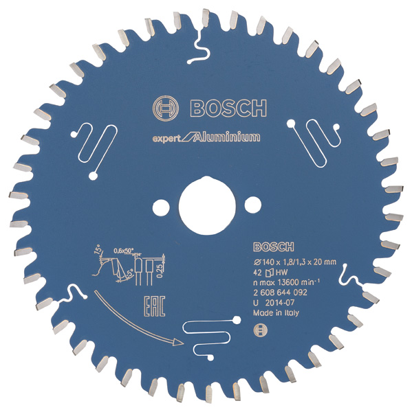 BOSCH Kreissägeblatt Expert for Aluminium, 140 x 20 x 1,8 mm, 42Z BOSCH Kreissägeblatt Expert for Aluminium, 140 x 20 x 1,8 mm, 42Z