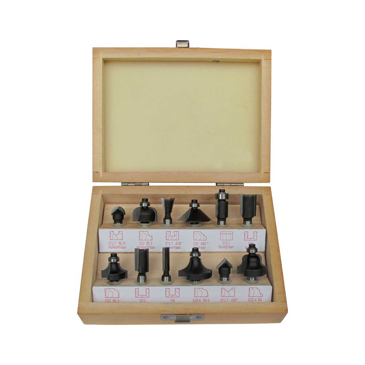 FORTIS HW-Schaftfräser-Satz 12-tlg