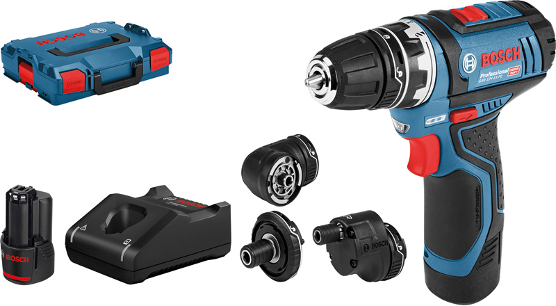 BOSCH Akku-Bohrschrauber GSR 12V-15 FC, mit 2 x 2.0 Ah-Akku, L-BOXX, 4 Aufsätze BOSCH Akku-Bohrschrauber GSR 12V-15 FC, mit 2 x 2.0 Ah-Akku, L-BOXX, 4 Aufsätze