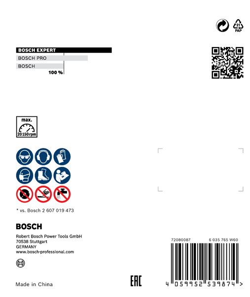 BOSCH EXPERT HardCeramic 76 mm Diamanttrennscheiben 76 x 1,5 x 10 mm