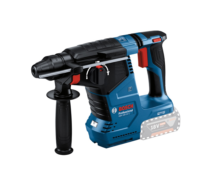 BOSCH Akku-Bohrhammer GBH 18V-24 C mit Zusatzhandgriff in Kartonschachtel BOSCH Akku-Bohrhammer GBH 18V-24 C mit Zusatzhandgriff in Kartonschachtel