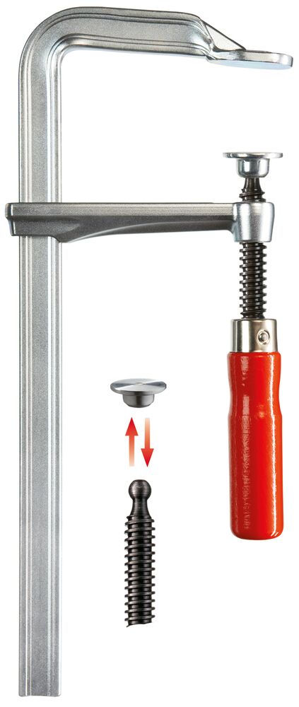 BESSEY Ganzstahl-Schraubzwinge GZ30 mit bewährtem Holzgriff