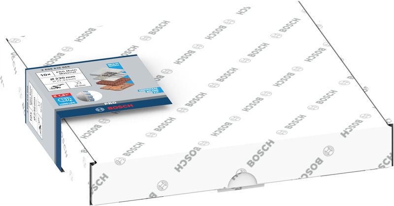 BOSCH PRO Multi Material Diamanttrennscheibe, 230 x 22,23 mm, 10-tlg. BOSCH PRO Multi Material Diamanttrennscheibe, 230 x 22,23 mm, 10-tlg.
