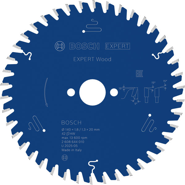 BOSCH Kreissägeblatt Expert for Wood, 140 x 20 x 1,8 mm, 42Z BOSCH Kreissägeblatt Expert for Wood, 140 x 20 x 1,8 mm, 42Z