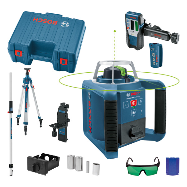 BOSCH Rotationslaser GRL 300 HVG mit Baustativ BT 300 HD u. Messstab GR 240 BOSCH Rotationslaser GRL 300 HVG mit Baustativ BT 300 HD u. Messstab GR 240