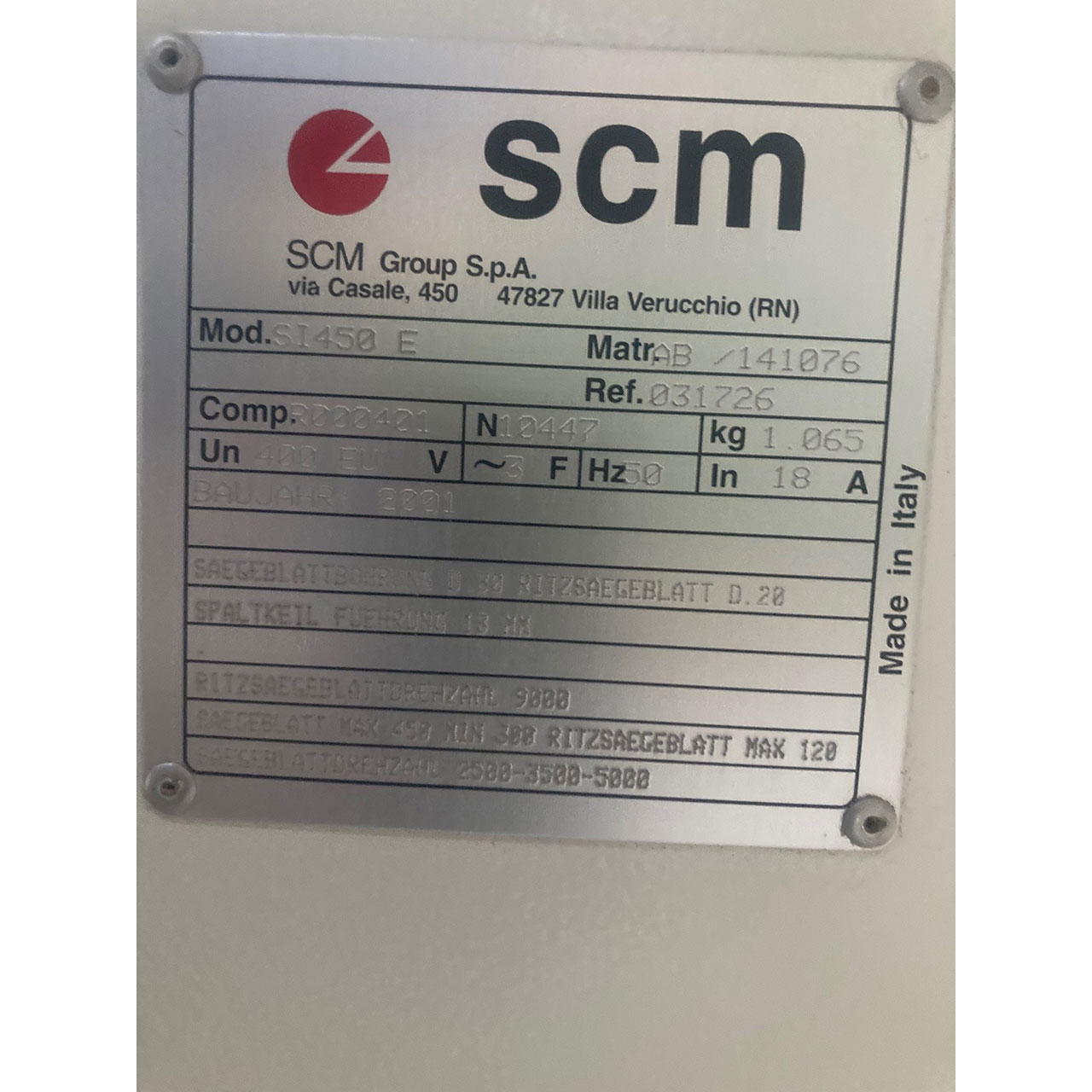 SCM Formatkreissäge SI 450 E