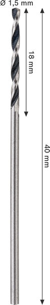 BOSCH Metallspiralbohrer HSS PointTeQ, DIN 338, 1,5 mm, 2er-Pack BOSCH Metallspiralbohrer HSS PointTeQ, DIN 338, 1,5 mm, 2er-Pack