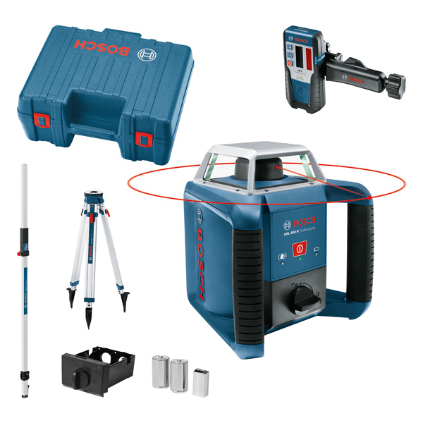 BOSCH Rotationslaser GRL 400 H, mit LR 1, Baustativ BT 170 HD und Messstab GR 240 BOSCH Rotationslaser GRL 400 H, mit LR 1, Baustativ BT 170 HD und Messstab GR 240
