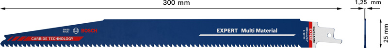 BOSCH EXPERT ‘Multi Material’ S 1256 XHM Säbelsägeblatt, 1 Stück BOSCH EXPERT ‘Multi Material’ S 1256 XHM Säbelsägeblatt, 1 Stück