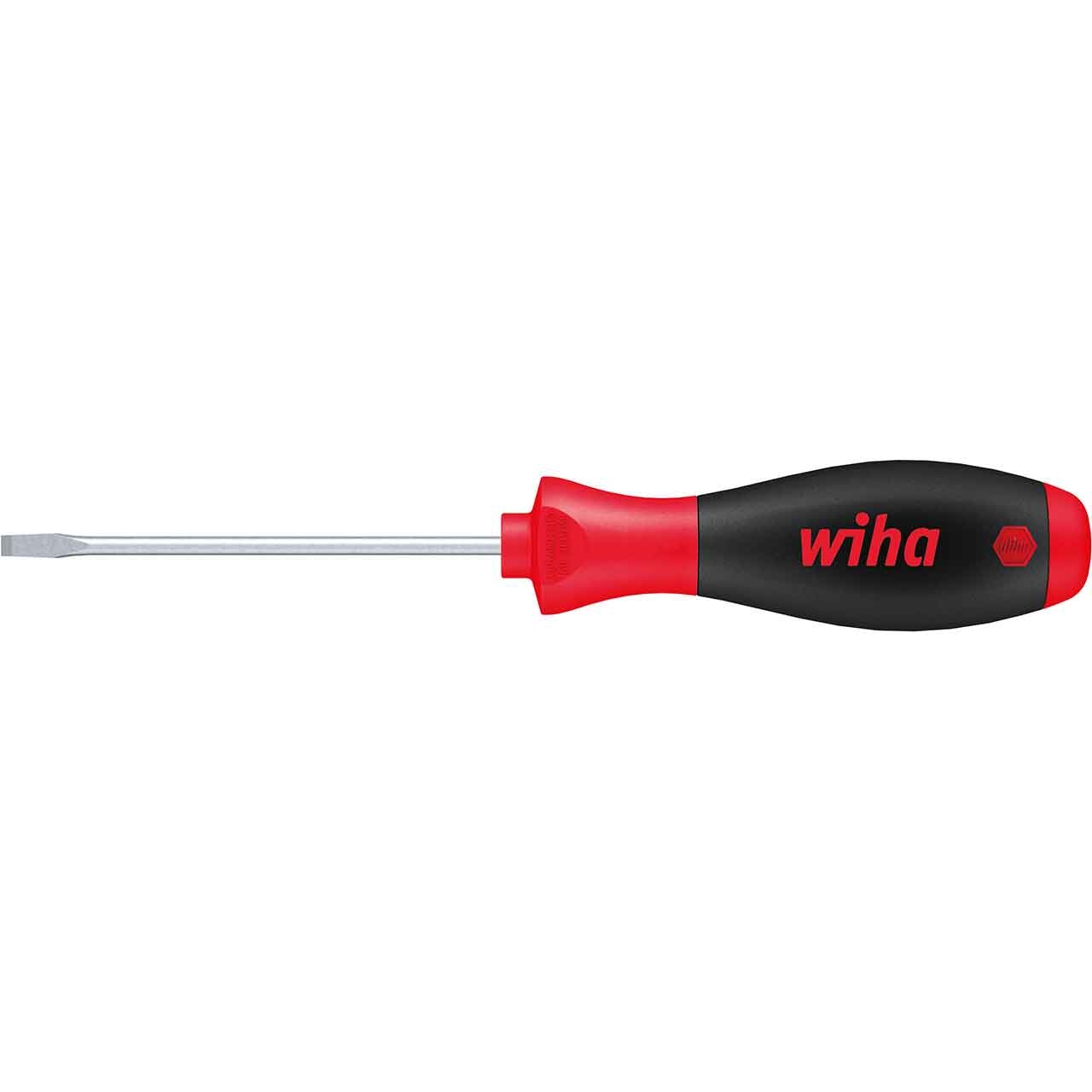 WIHA Schraubendreher SoftFinish 3,5x100mm, Schlitz mit Rundklinge