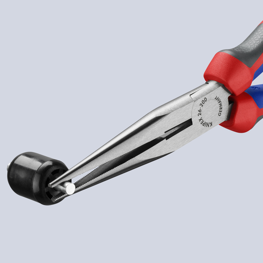 KNIPEX Flachrundzange mit Schneide (Storchschnabelzange) schwarz atramentiert 200 mm KNIPEX Flachrundzange mit Schneide (Storchschnabelzange) schwarz atramentiert 200 mm
