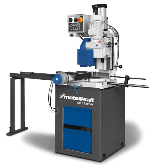 METALLKRAFT Halbautomatische Vertikal-MetallkreissägeHalbautomatische Vertikal-Metallkreissäge im Aktions-Set mit  Sägeblatt MKS 350 VH Aktions-Set
