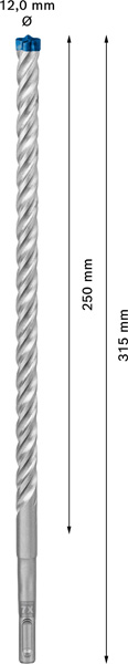 BOSCH EXPERT SDS plus-7X Hammerbohrer, 12 x 250 x 315 mm BOSCH EXPERT SDS plus-7X Hammerbohrer, 12 x 250 x 315 mm