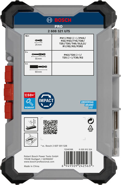 BOSCH PRO Impact Schrauberbit-Set, 24-tlg. BOSCH PRO Impact Schrauberbit-Set, 24-tlg.