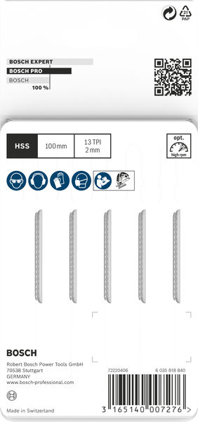 BOSCH PRO Plastics PC clean T101A Stichsägeblatt, 100 mm, 5-tlg. BOSCH PRO Plastics PC clean T101A Stichsägeblatt, 100 mm, 5-tlg.