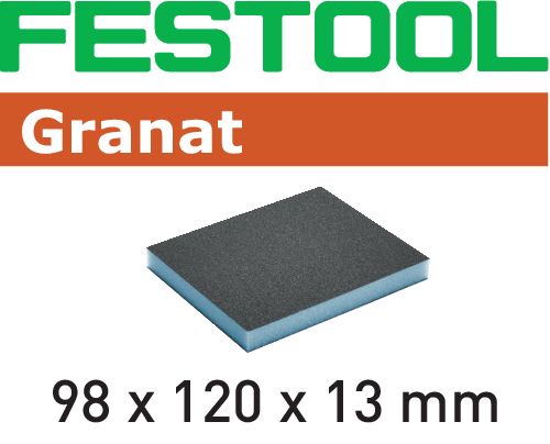FESTOOL Handschleifschwamm Granat 98x120x13 220 GR/6 FESTOOL Handschleifschwamm Granat 98x120x13 220 GR/6
