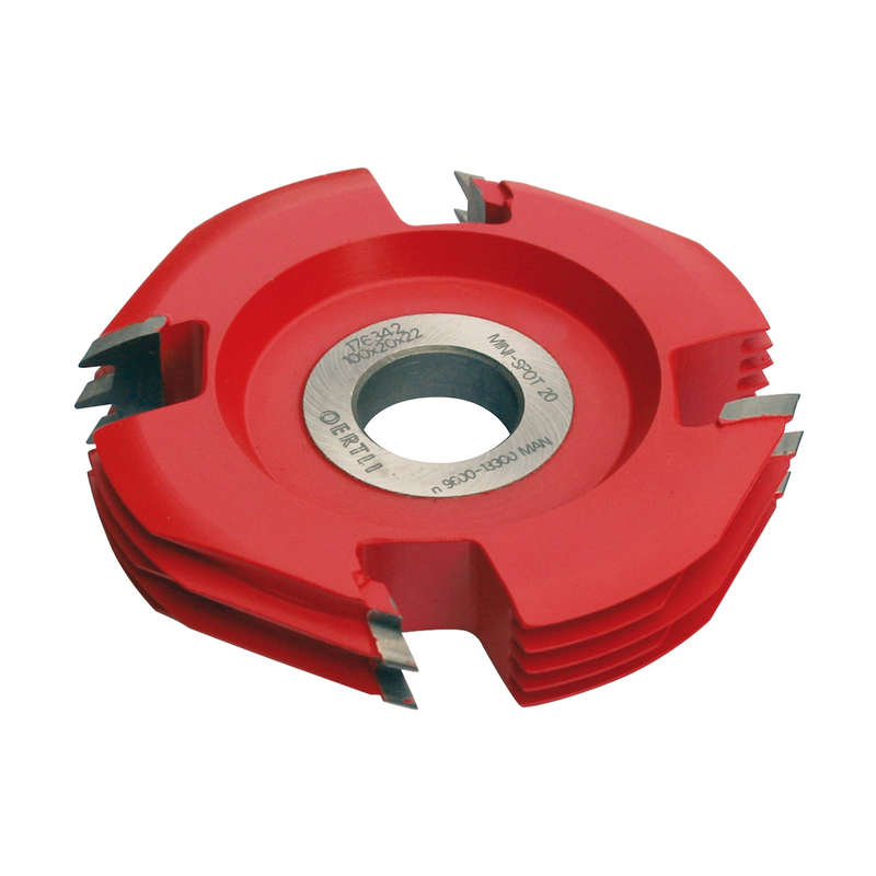 LAMELLO Minispot-Fräser, HW, 100 x 20 mm, Z 4 für Flickgröße 20