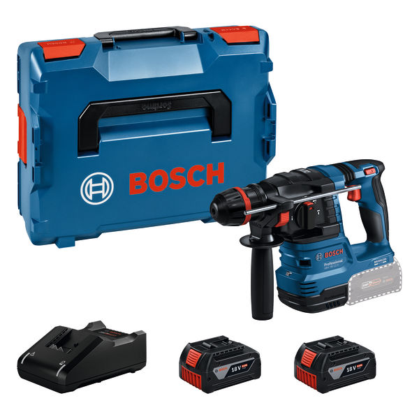 BOSCH Akku-Bohrhammer mit ONECHUCK GBH 18V-22 X, 2 x Akku GBA 18V 4.0Ah in L-BOXX 136 BOSCH Akku-Bohrhammer mit ONECHUCK GBH 18V-22 X, 2 x Akku GBA 18V 4.0Ah in L-BOXX 136
