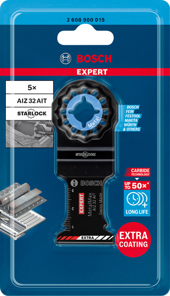 BOSCH EXPERT MetalMax AIZ 32 AIT Blatt für Multifunktionswerkzeuge, 40 x 32 mm, 5 Stück BOSCH EXPERT MetalMax AIZ 32 AIT Blatt für Multifunktionswerkzeuge, 40 x 32 mm, 5 Stück