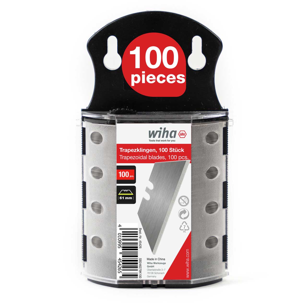 WIHA Trapezklingen Set 100 St. im Spender