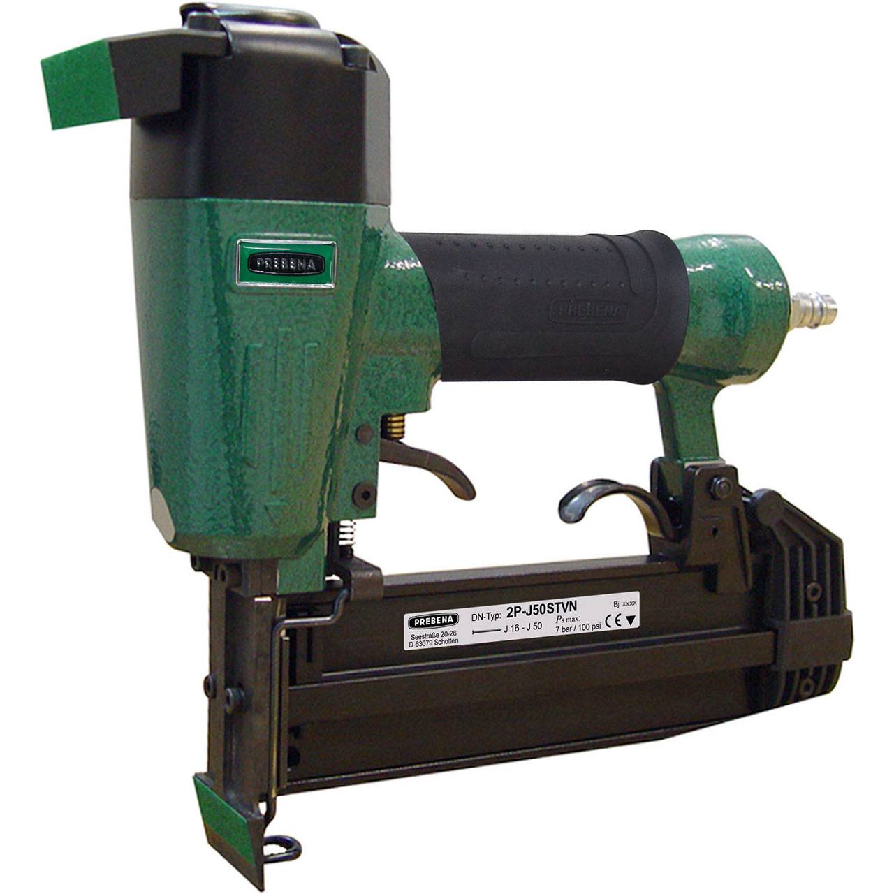 PREBENA Druckluft-Glasleisleistennagler für 16-50mm 2P-J50SVN-T PREBENA Druckluft-Glasleisleistennagler für 16-50mm 2P-J50SVN-T