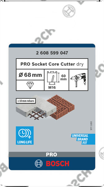 BOSCH Diamant-Dosensenker 68 mm, 60 mm, 4 Segmente, 10 mm BOSCH Diamant-Dosensenker 68 mm, 60 mm, 4 Segmente, 10 mm