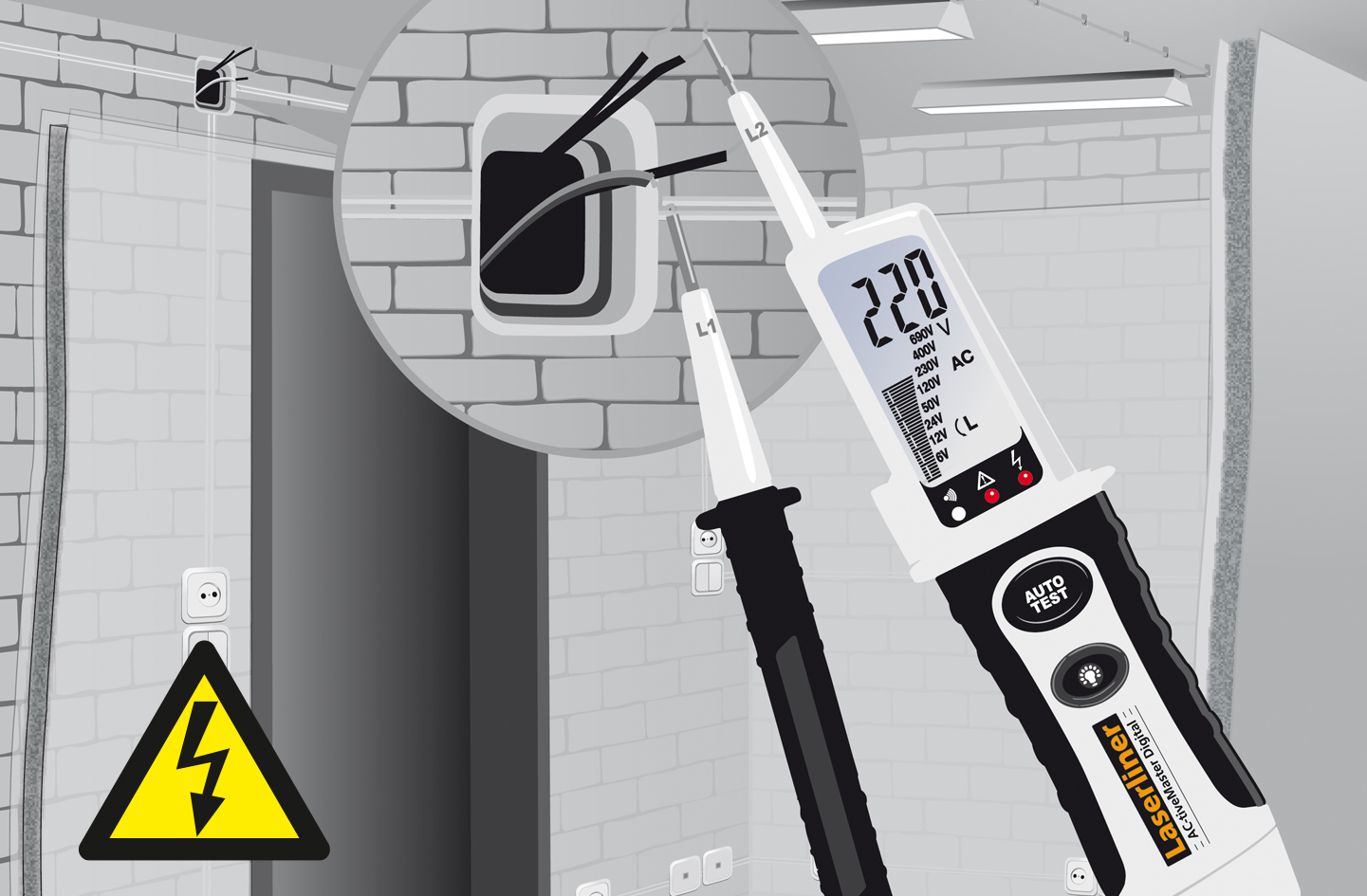 LASERLINER Spannungsprüfer ActiveMaster Digital LASERLINER Spannungsprüfer ActiveMaster Digital