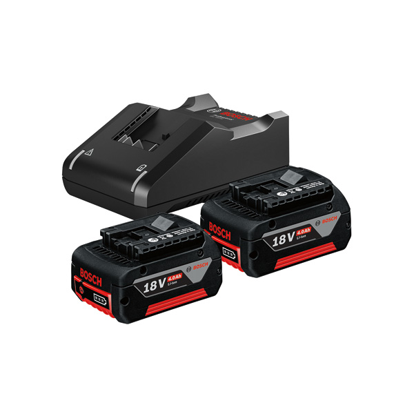 BOSCH Akku Starter-Set: 2 x GBA 18 Volt, 4.0 Ah und GAL 18V-40 BOSCH Akku Starter-Set: 2 x GBA 18 Volt, 4.0 Ah und GAL 18V-40