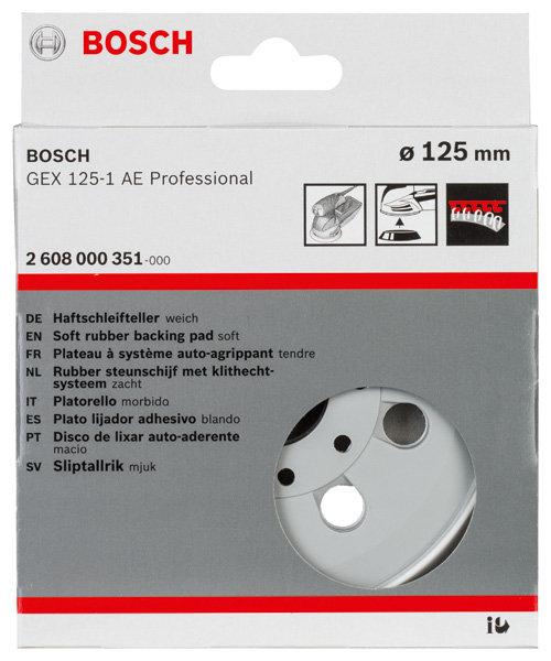 BOSCH Schleifteller Weich, 125 mm BOSCH Schleifteller Weich, 125 mm