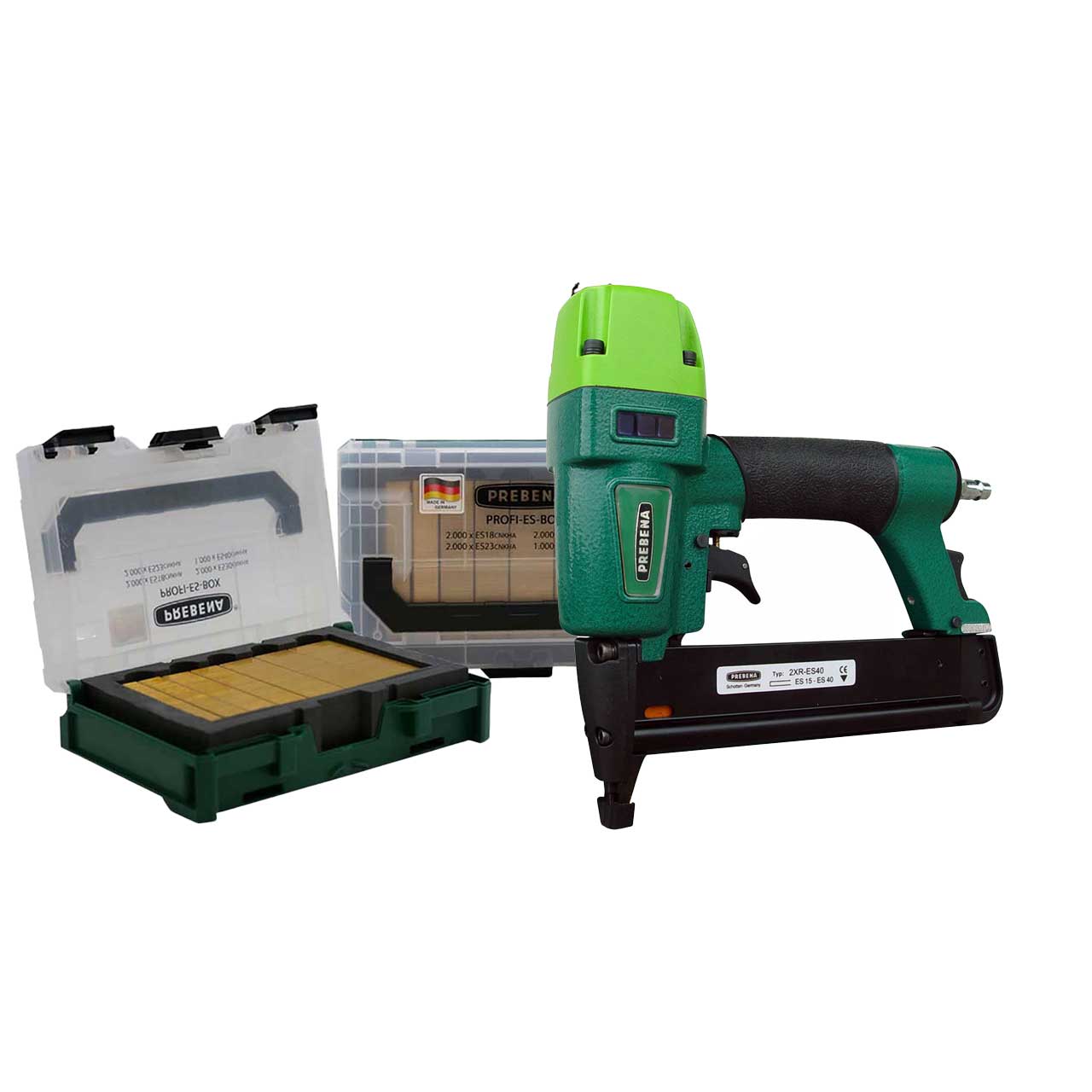 PREBENA Druckluft-Klammernagler 2XR-ES40 inkl. PROFI-ES-BOX PREBENA Druckluft-Klammernagler 2XR-ES40 inkl. PROFI-ES-BOX