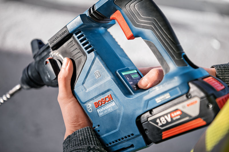BOSCH Akku-Bohrhammer GBH 18V-24 C mit Zusatzhandgriff in L-BOXX BOSCH Akku-Bohrhammer GBH 18V-24 C mit Zusatzhandgriff in L-BOXX