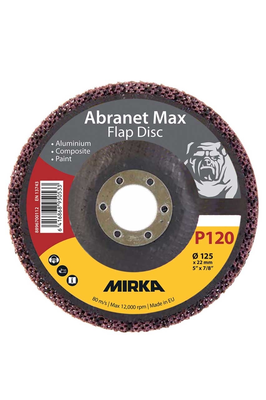 MIRKA Fächerschleifscheibe Abranet Max 125mm ALOX 120 MIRKA Fächerschleifscheibe Abranet Max 125mm ALOX 120