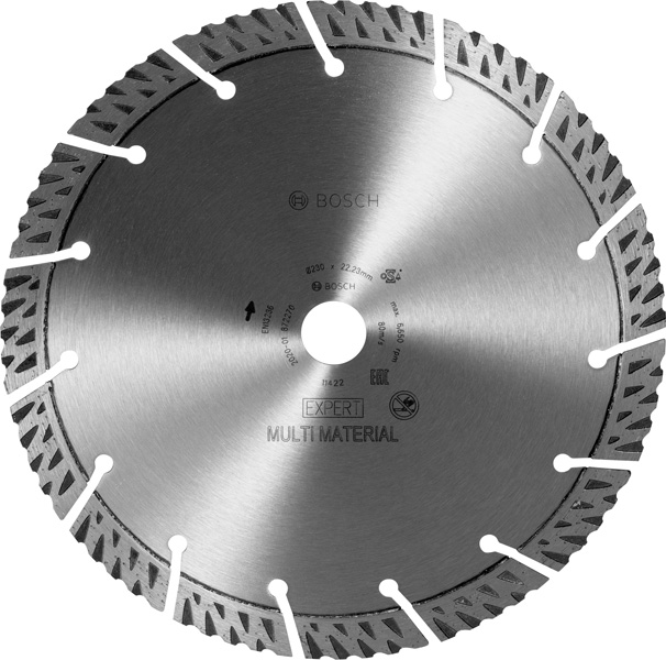 BOSCH EXPERT MultiMaterial Diamanttrennscheiben, 230 x 22,23 x 2,4 x 15 mm BOSCH EXPERT MultiMaterial Diamanttrennscheiben, 230 x 22,23 x 2,4 x 15 mm