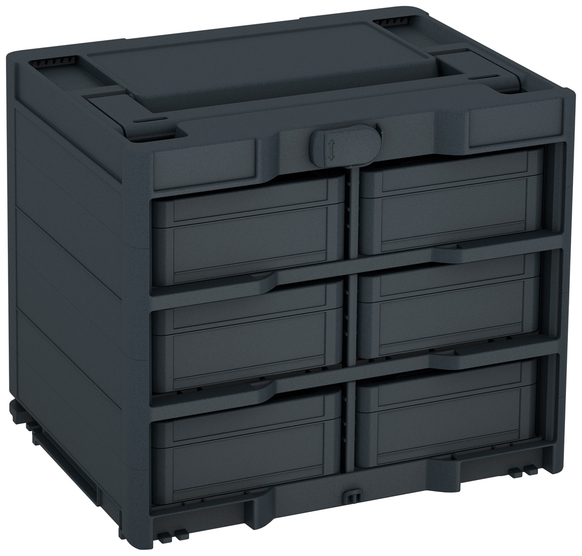 TANOS Systainer³ Rack/6 M 337 inkl. 6x Systainer³ S 76 mit Fachteiler Anthrazit (RAL 7016)