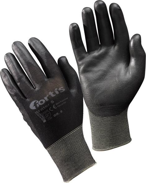 FORTIS Handschuh Fitter S, PU/Polyamid, schwarz, Gr.8 FORTIS Handschuh Fitter S, PU/Polyamid, schwarz, Gr.8