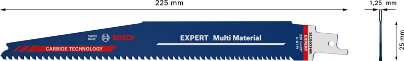 BOSCH EXPERT ‘Multi Material’ S 1156 XHM Säbelsägeblatt, 1 Stück BOSCH EXPERT ‘Multi Material’ S 1156 XHM Säbelsägeblatt, 1 Stück