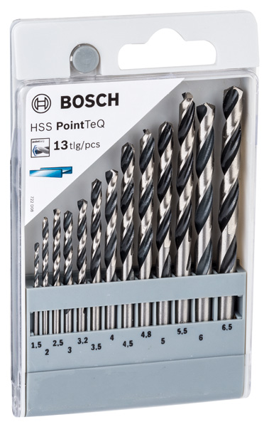 BOSCH HSS-Spiralbohrer-Set PointTeQ, 13-tlg., 1,5-6,5 mm BOSCH HSS-Spiralbohrer-Set PointTeQ, 13-tlg., 1,5-6,5 mm