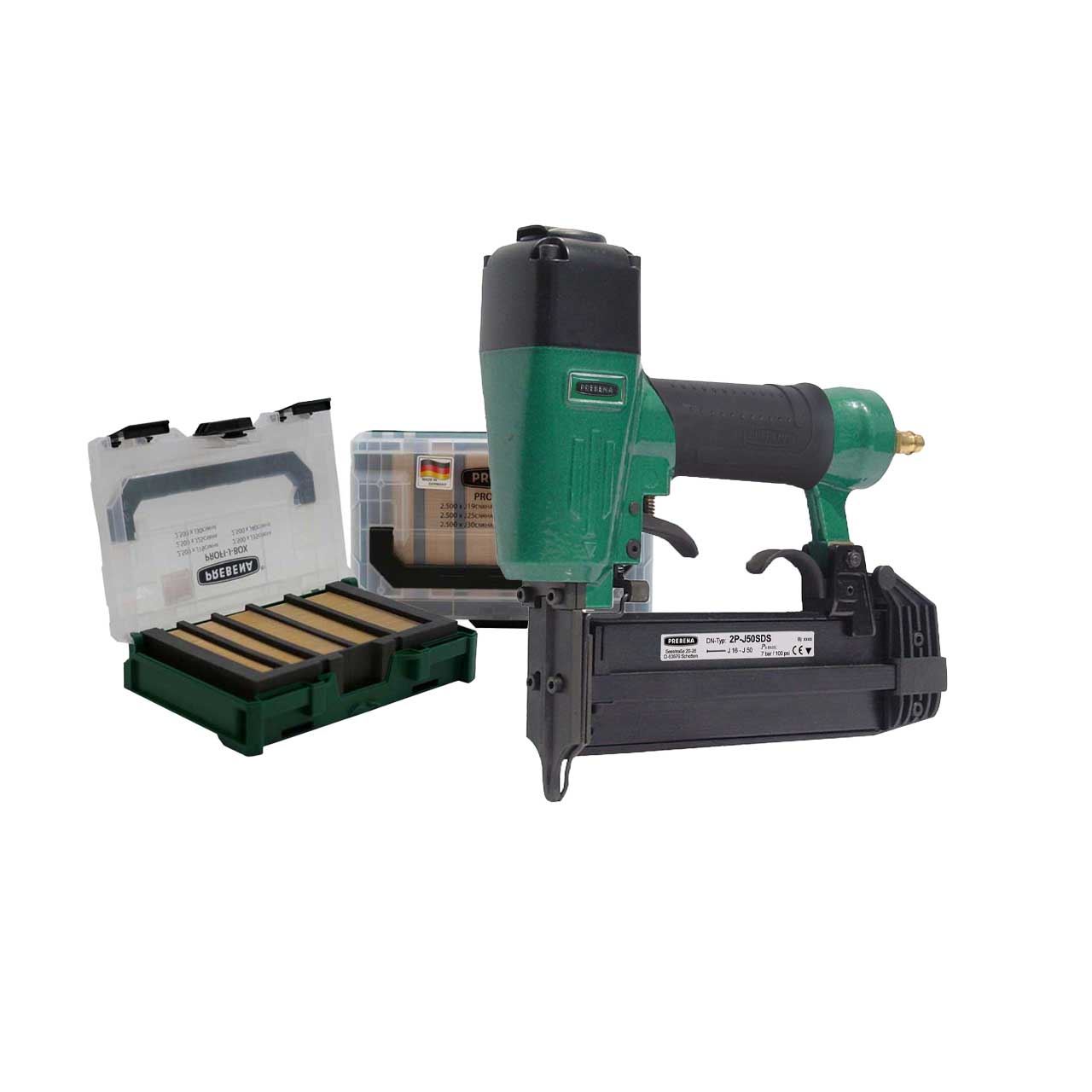 PREBENA Stauchkopfnagler 2P-J50SDS inkl. PROFI-J-BOX PREBENA Stauchkopfnagler 2P-J50SDS inkl. PROFI-J-BOX