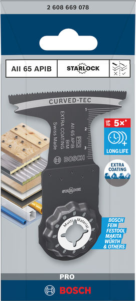 BOSCH PRO AII 65 APIB Blatt für Multifunktionswerkzeuge, 65 x 40 mm BOSCH PRO AII 65 APIB Blatt für Multifunktionswerkzeuge, 65 x 40 mm