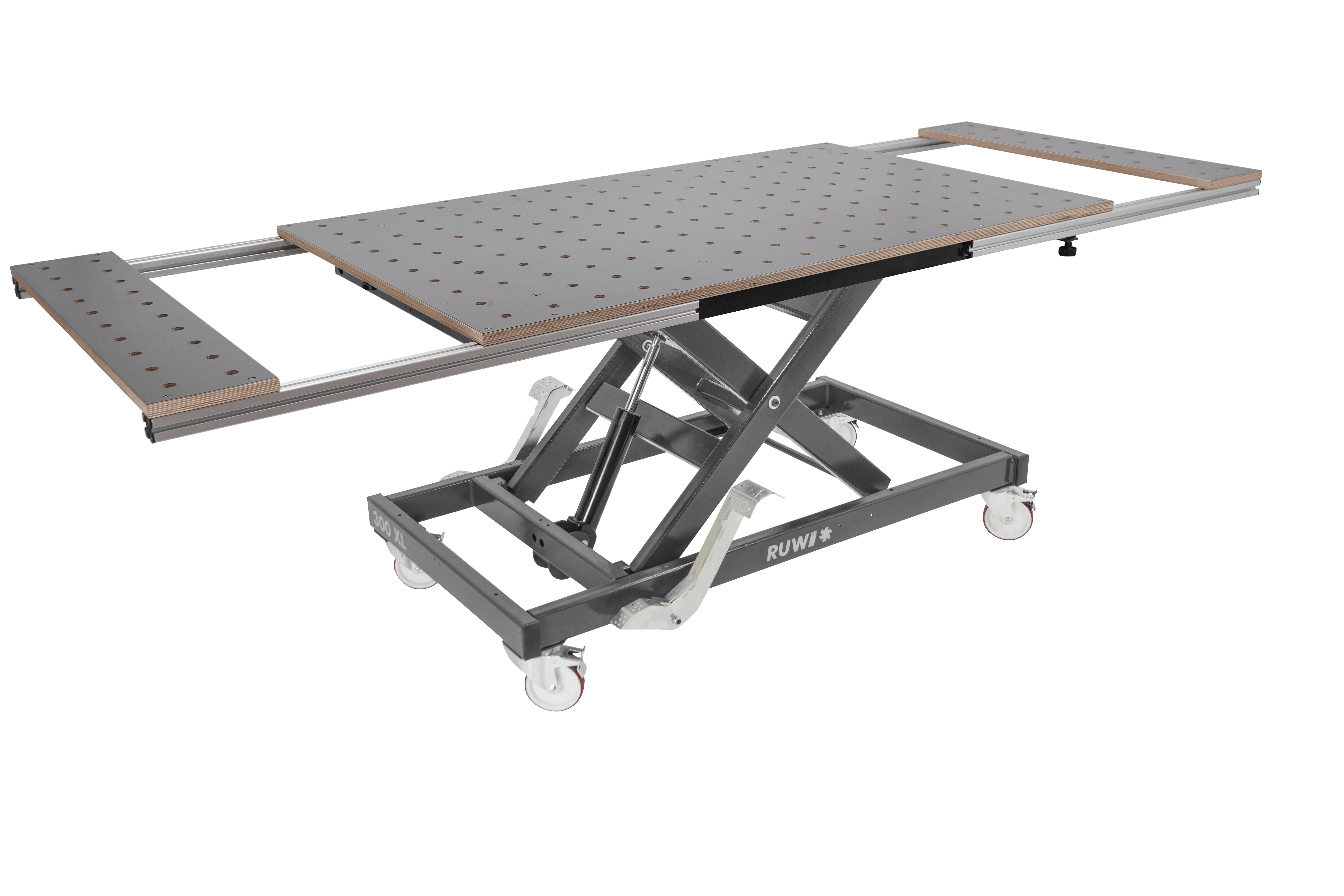 Hubtisch Classic 300 XLausziehbar mit seitl.Profil zur Werkstückfixierung (2x 100 cm beidseitig)