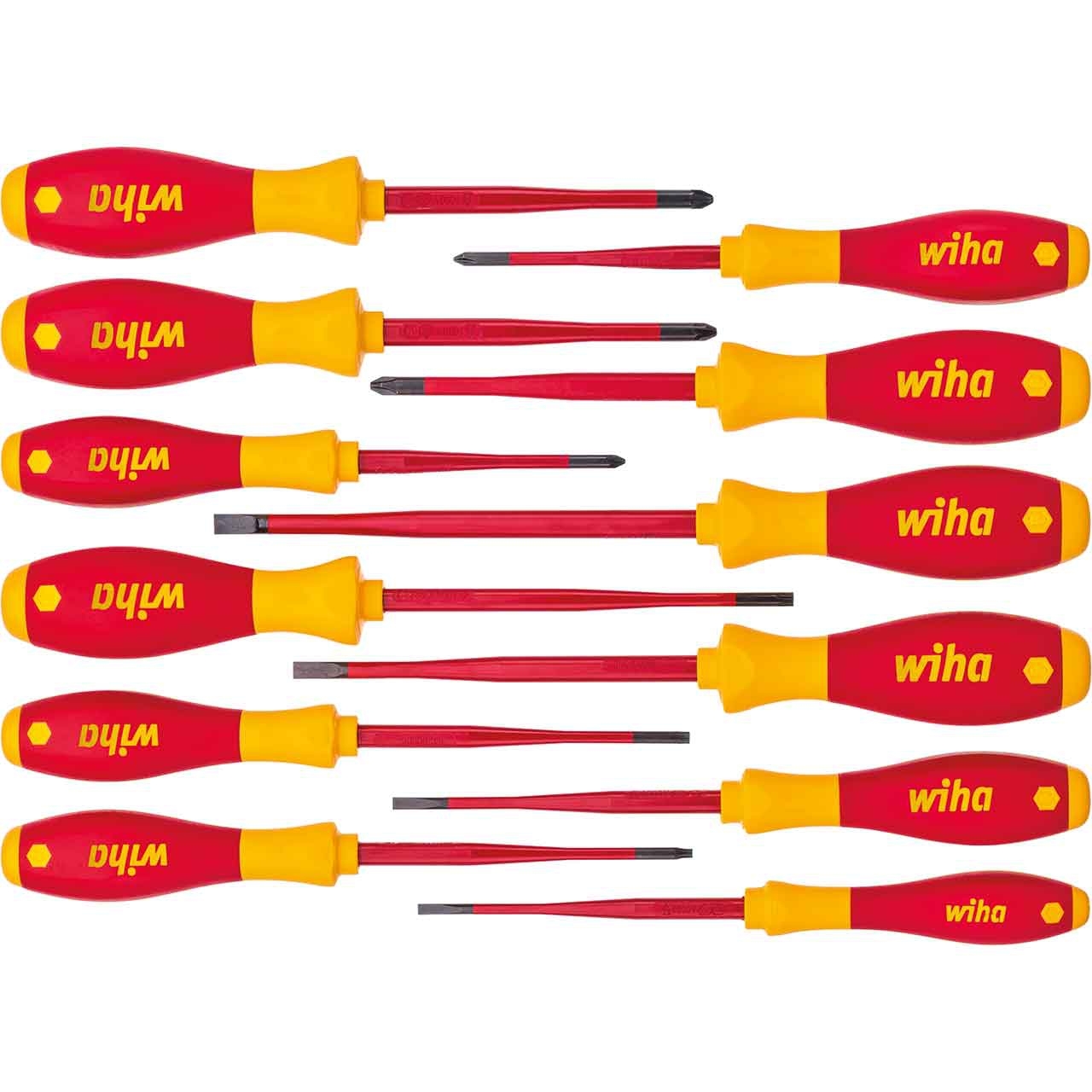 WIHA Schraubendreher Set SoftFinish® electric slimFix gemischt 12-tlg. WIHA Schraubendreher Set SoftFinish® electric slimFix gemischt 12-tlg.
