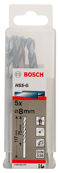 BOSCH Metallbohrer HSS-G, DIN 338 BOSCH Metallbohrer HSS-G, DIN 338