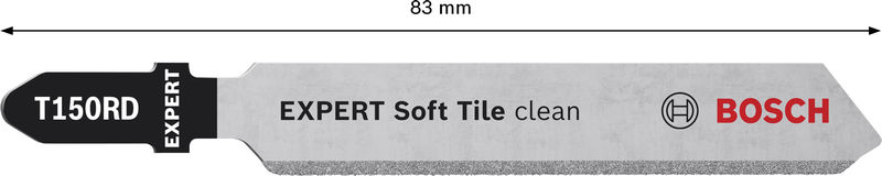 BOSCH EXPERT ‘Soft Tile Clean’ T 150 RD, Stichsägeblatt, 3 Stück BOSCH EXPERT ‘Soft Tile Clean’ T 150 RD, Stichsägeblatt, 3 Stück